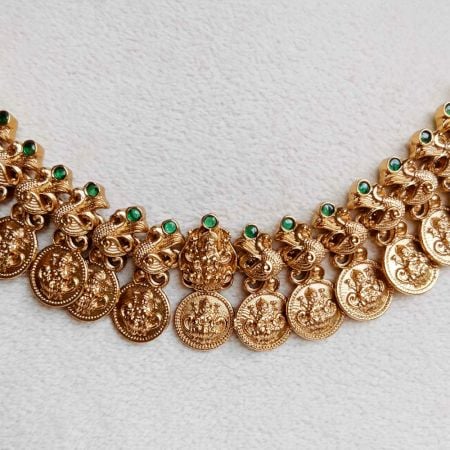Handmade Brass Metal Jewellery Coin Necklace Set